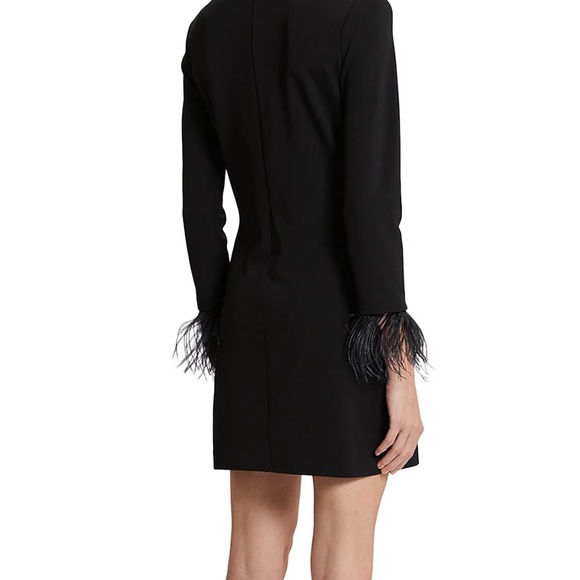 MARELLA Elegant Black Dress with Feather Details - Picture 6 of 7